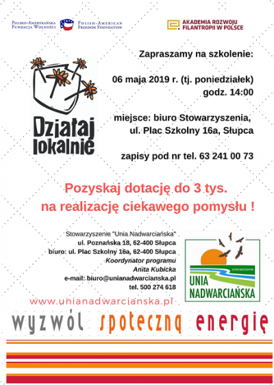 Plakat SZKOLENIE